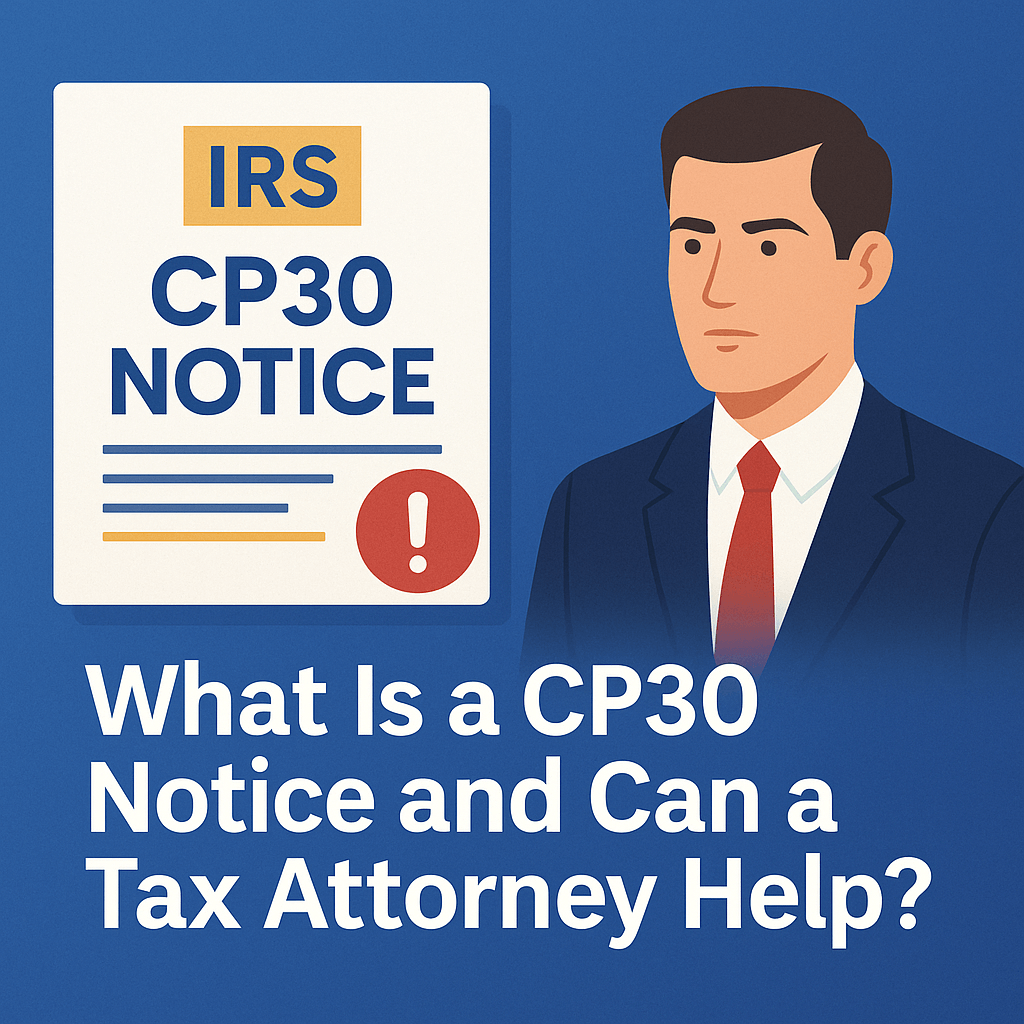 What Is a CP30 Notice and Can a Tax Attorney Help?